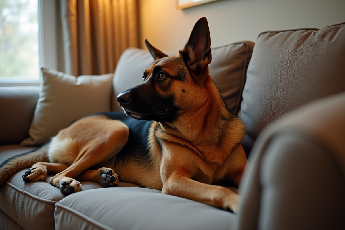 chien grattage